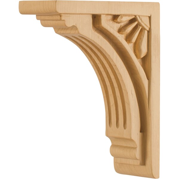 Hardware Resources 2" Wx4-5/8"Dx6"H Maple Art Deco Corbel COR5-1MP - main